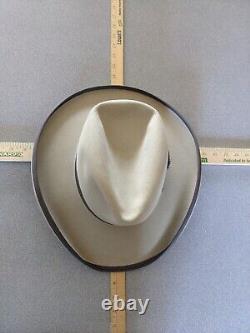 Resistol 7X Beaver Hat sz LG 7.25 Beige Gray Long Oval Cattleman New without Tag