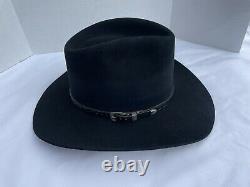Resistol A4312 Tycoon Vintage Black Beaver 4X Cowboy Long Oval Hat Size 7 3/8