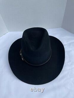 Resistol A4312 Tycoon Vintage Black Beaver 4X Cowboy Long Oval Hat Size 7 3/8