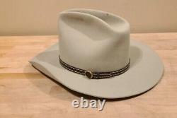 Resistol Beaver 30 Long Oval Cowboy Hat, Light Gray, Size 7, Pre-Owned