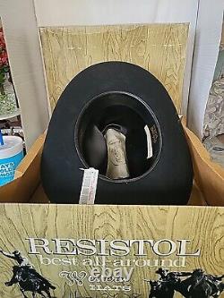 Resistol Black 3x Felt Cowboy Hat In Original Box Never Worn