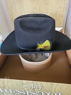 Resistol Black 3x Felt Cowboy Hat In Original Box Never Worn