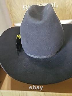 Resistol Black 3x Felt Cowboy Hat In Original Box Never Worn