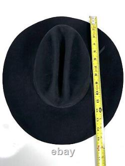 Resistol Black Beaver Cattleman Cowboy Hat sz 7 1/8 L 4XXXX Beaver