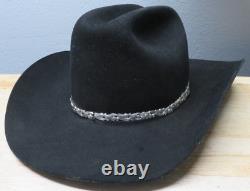 Resistol Black Beaver Long Oval Self Conforming Cowboy Hat Mens Size 7 1/2