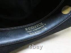 Resistol Black Beaver Long Oval Self Conforming Cowboy Hat Mens Size 7 1/2