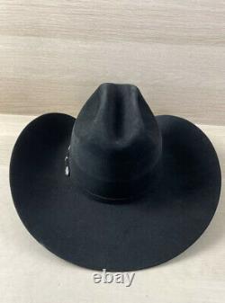 Resistol Black Gold 20X Black Beaver Long Oval Western Hat Mens Size 7 1/8