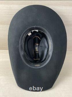Resistol Black Gold 20X Black Beaver Long Oval Western Hat Mens Size 7 1/8