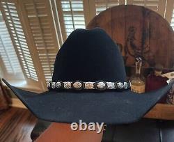 Resistol Black Gold 20x Beaver Fur Cowboy Western Hat, Size 6 3/4 With 4 In Brim