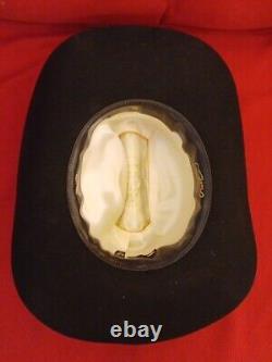 Resistol Black Western Cowboy Hat 7 1/4 5 xxxxx Beaver Felt with Original Box