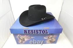 Resistol City Limits 07 Black 4X Beaver Cowboy Hat 4 Brim Sz 7 5/8 Conforming