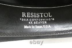 Resistol City Limits 07 Black 4X Beaver Cowboy Hat 4 Brim Sz 7 5/8 Conforming