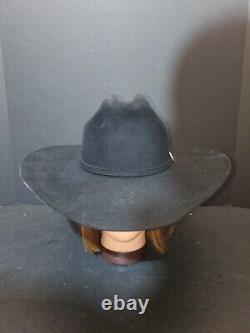 Resistol Classic 8x Beaver Felt Cowboy Western Hat Size 7 Long Oval Aged Black