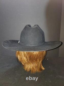 Resistol Classic 8x Beaver Felt Cowboy Western Hat Size 7 Long Oval Aged Black
