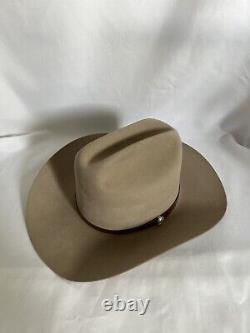 Resistol Cowboy Hat 4X Beaver Size 7 Concho H4R91 Adobe With Box Vintage USA Made