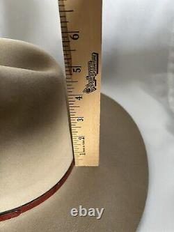 Resistol Cowboy Hat 4X Beaver Size 7 Concho H4R91 Adobe With Box Vintage USA Made