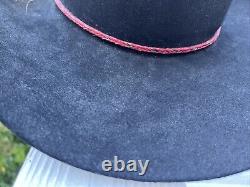 Resistol Cowboy Hat Beaver 4X Beaver Black Tassel USA Blue Ridge RARE Long Oval