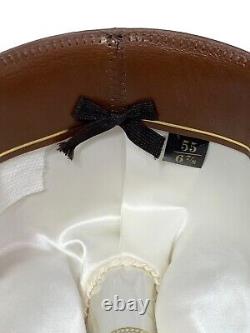 Resistol Cowboy Hat White El Simbolo 55 6X Beaver with Black Travel Case 6 7/8