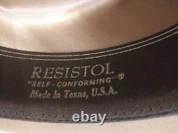 Resistol Cowboy vintage hat 4x Stone Color Wide Brim Size 54 6 3/4