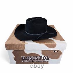 Resistol Hat Size 7 3/4 Black 3X Beaver Fur Felt Cowboy Western XXX Genuine