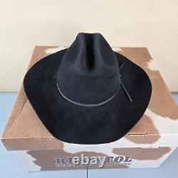 Resistol Hat Size 7 3/4 Black 3X Beaver Fur Felt Cowboy Western XXX Genuine