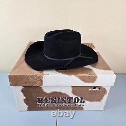 Resistol Hat Size 7 3/4 Black 3X Beaver Fur Felt Cowboy Western XXX Genuine