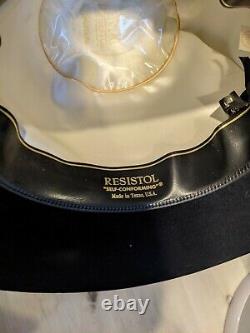 Resistol Hi 75 Hat 7 1/4 Rare $269 Msrp Blk wide brim Western Cowboy 5X Beaver