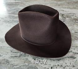 Resistol Hi Sierra VTG 30X Beaver Cowboy Western Hat Cordova Brown 7 1/8 -RARE