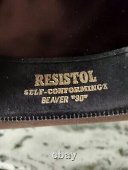 Resistol Hi Sierra VTG 30X Beaver Cowboy Western Hat Cordova Brown 7 1/8 -RARE