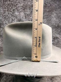 Resistol Laloo 4X XXXX Beaver Size 7 1/4 Gray A4103 Western Cowboy Hat READ