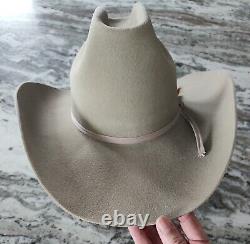 Resistol Las Vegas Cowboy Western Hat 3X Beaver Size 6 7/8 Silverbelly- Vintage