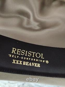 Resistol Las Vegas Cowboy Western Hat 3X Beaver Size 6 7/8 Silverbelly- Vintage