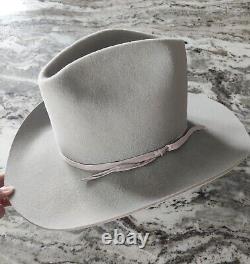 Resistol Las Vegas Cowboy Western Hat 5X Beaver Size 7 Silver Vintage