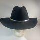 Resistol Made In Texas Self-conforming 4x Beaver Cowboy Hat Size 7 3/8 Black