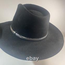 Resistol Made in Texas Self-Conforming 4X Beaver Cowboy Hat Size 7 3/8 Black