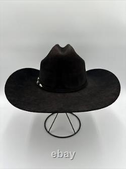 Resistol Men 6x Midnight Long Cowboy Felt Western Hat Size 6 8/8