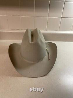 Resistol Men's Cowboy Hat Sz7-5/8 Bge/wht/slvr diamond Horseshoe