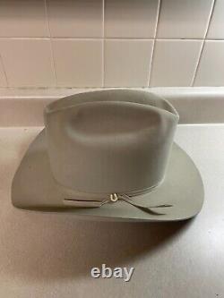 Resistol Men's Cowboy Hat Sz7-5/8 Bge/wht/slvr diamond Horseshoe