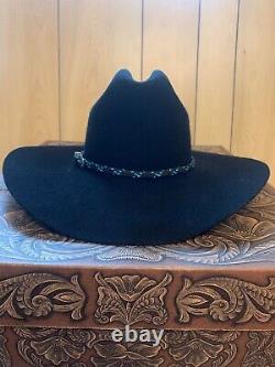 Resistol Men's Gold Low Crown 20X Fur Felt Cowboy Hat Turquoise Stampede Strap