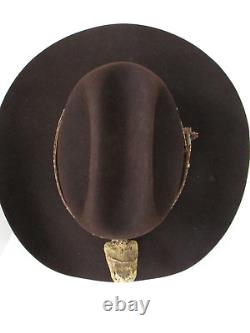 Resistol Mens Cowboy Hat 4X Beaver With Rattlesnake Head Band Size 7 1/2 Brown