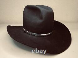 Resistol Quicksilver Black Cowboy Hat 7 3/8 Western 4× Beaver Felt Western Hat