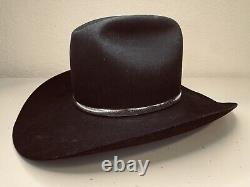 Resistol Quicksilver Black Cowboy Hat 7 3/8 Western 4× Beaver Felt Western Hat