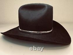 Resistol Quicksilver Black Cowboy Hat 7 3/8 Western 4× Beaver Felt Western Hat