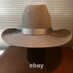 Resistol Quicksilver Sz 7 1/8 Self-Conforming 4X Beaver Granite Grey Cowboy Hat