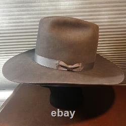 Resistol Quicksilver Sz 7 1/8 Self-Conforming 4X Beaver Granite Grey Cowboy Hat