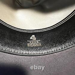 Resistol Quicksilver Sz 7 1/8 Self-Conforming 4X Beaver Granite Grey Cowboy Hat