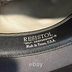 Resistol Quicksilver Sz 7 1/8 Self-Conforming 4X Beaver Granite Grey Cowboy Hat