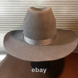 Resistol Quicksilver Sz 7 1/8 Self-Conforming 4X Beaver Granite Grey Cowboy Hat