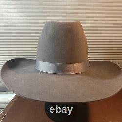 Resistol Quicksilver Sz 7 1/8 Self-Conforming 4X Beaver Granite Grey Cowboy Hat