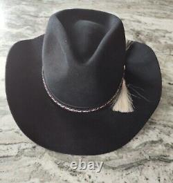 Resistol Rancher 4X Beaver Western Cowboy Hat Black 7 1/2 Vintage